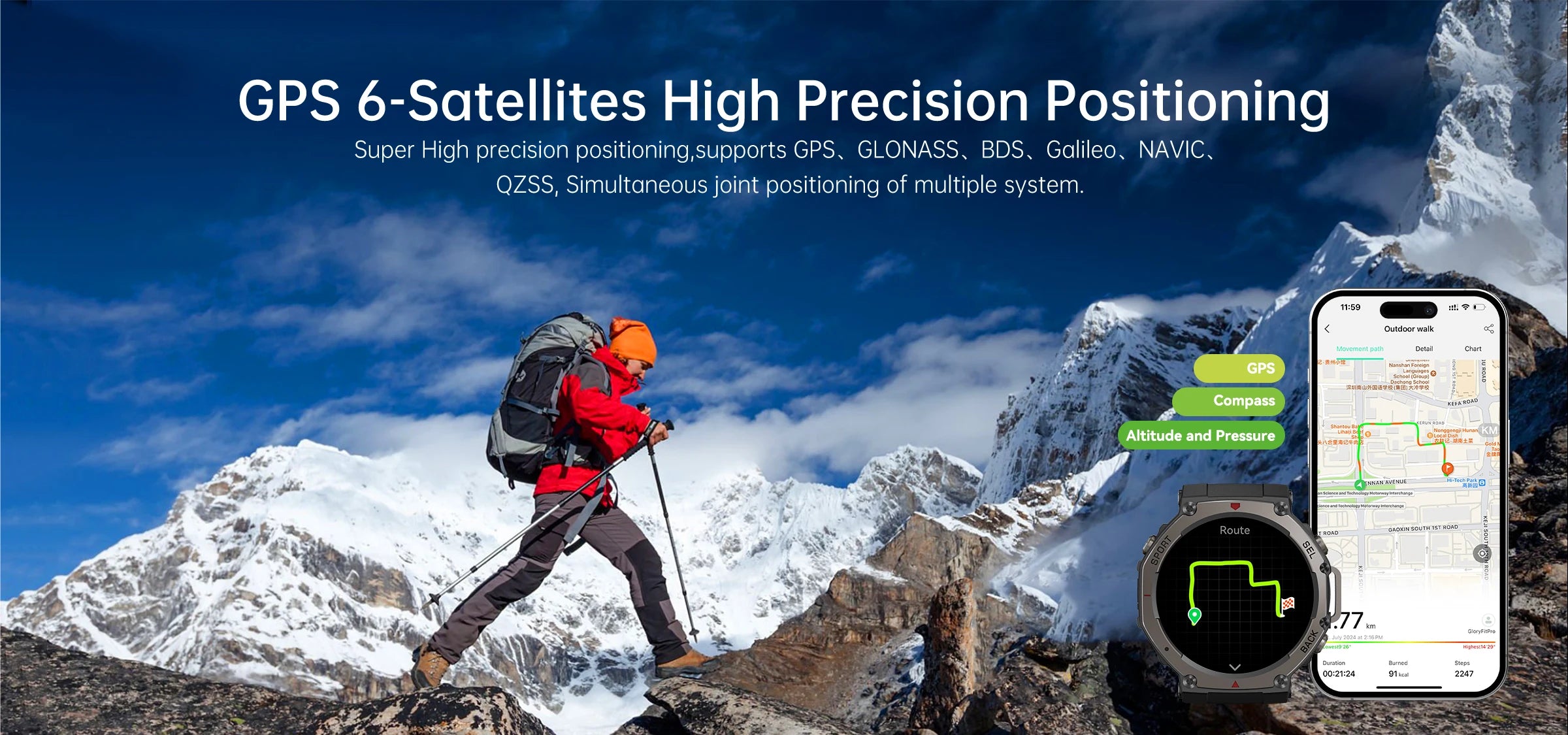 T-Rex 3 Ultra GPS Smartwatch 5ATM Waterproof