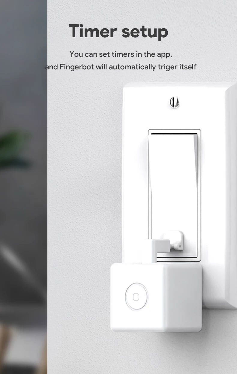Tuya ZigBee Fingerbot Plus – Type-C Rechargeable Smart Button Pusher for Alexa & Google Home