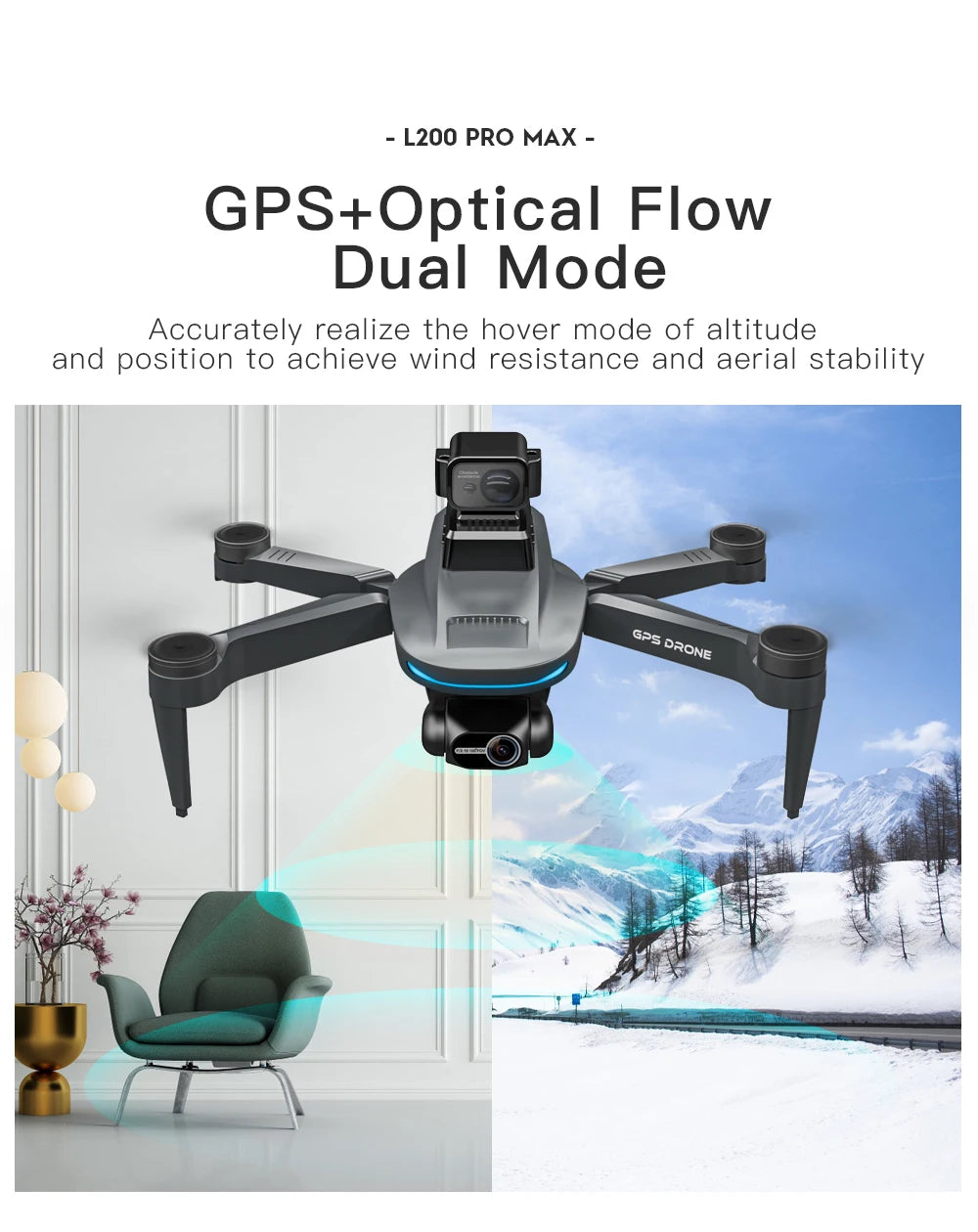 L200 Pro Max 4K GPS Drone with 2-Axis Gimbal