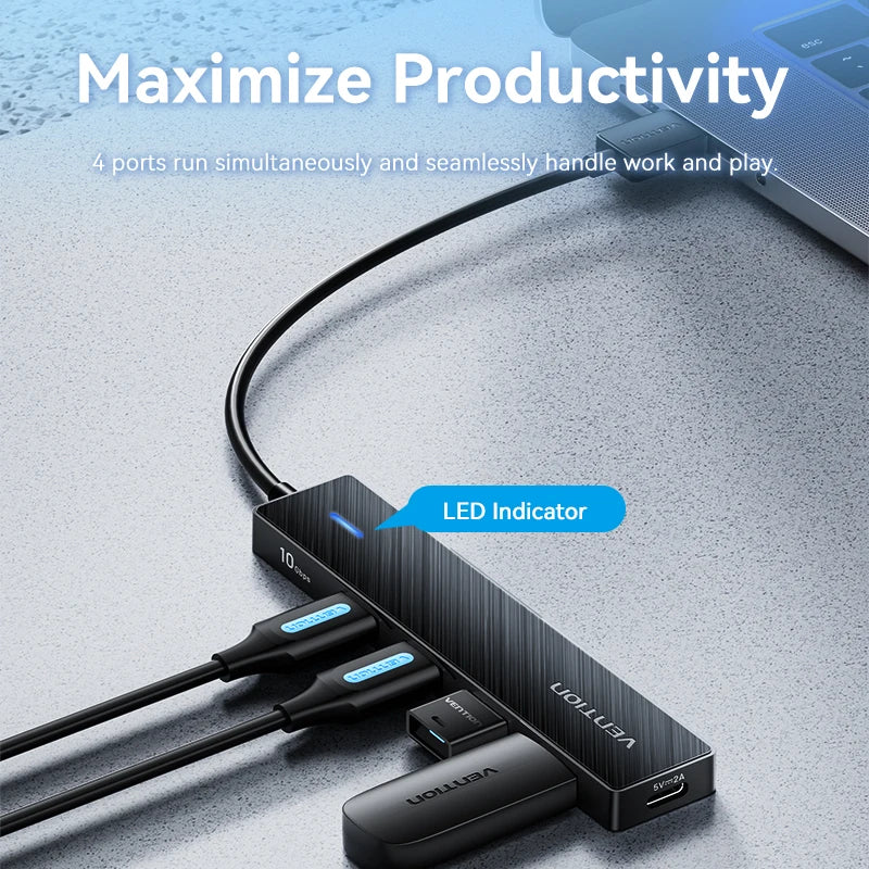 Vention USB 3.2 Hub 4-Port Splitter Adapter