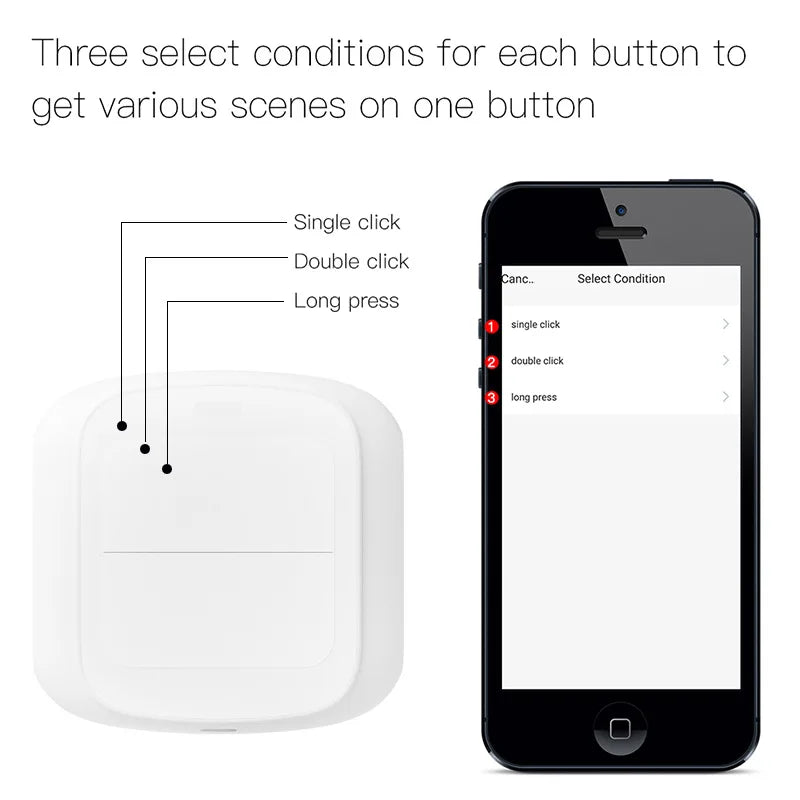 Tuya 2-Gang WiFi/ZigBee Scene Switch – Smart Wall Controller for Smart Life App
