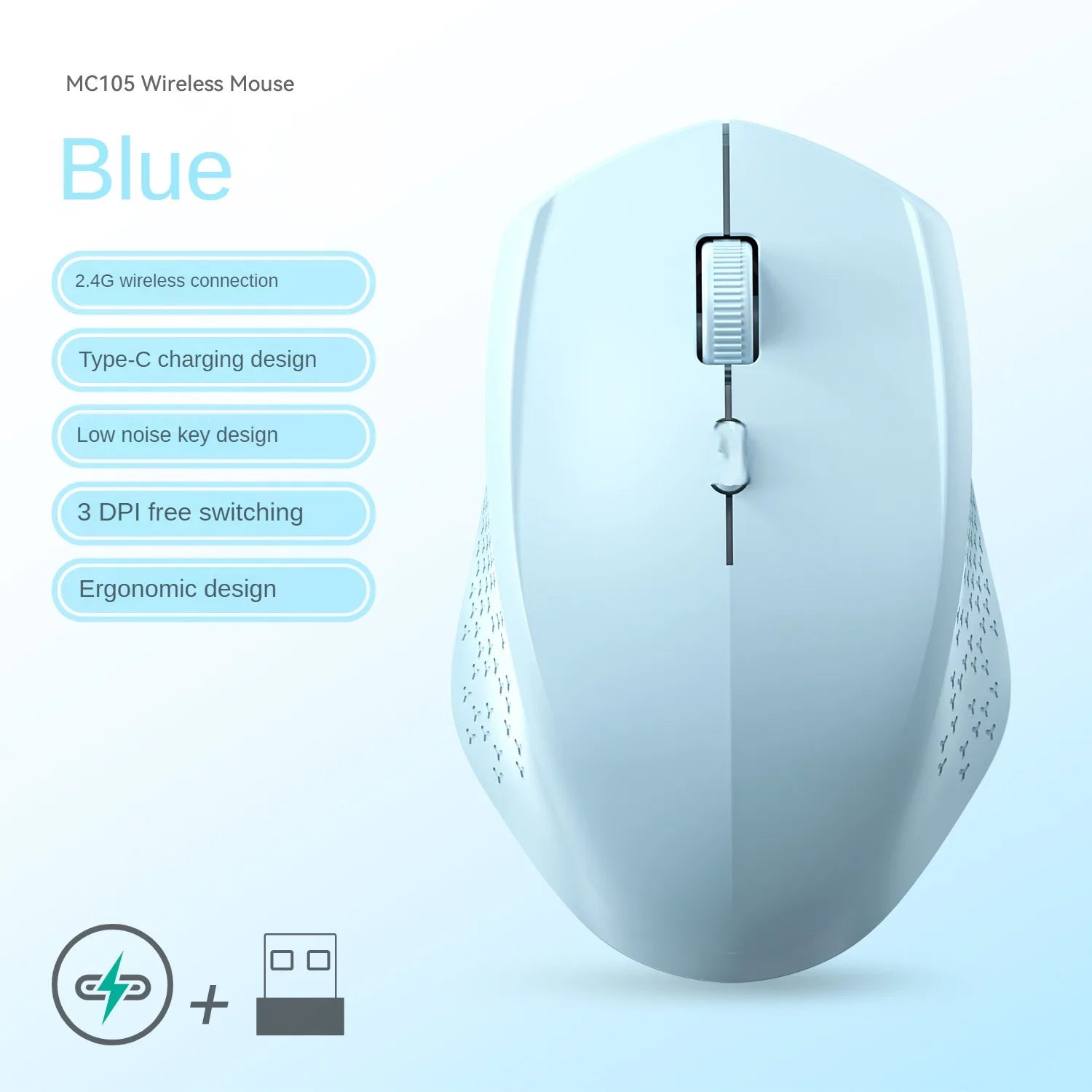 Bluetooth 5.2 Dual-Mode Wireless Mouse