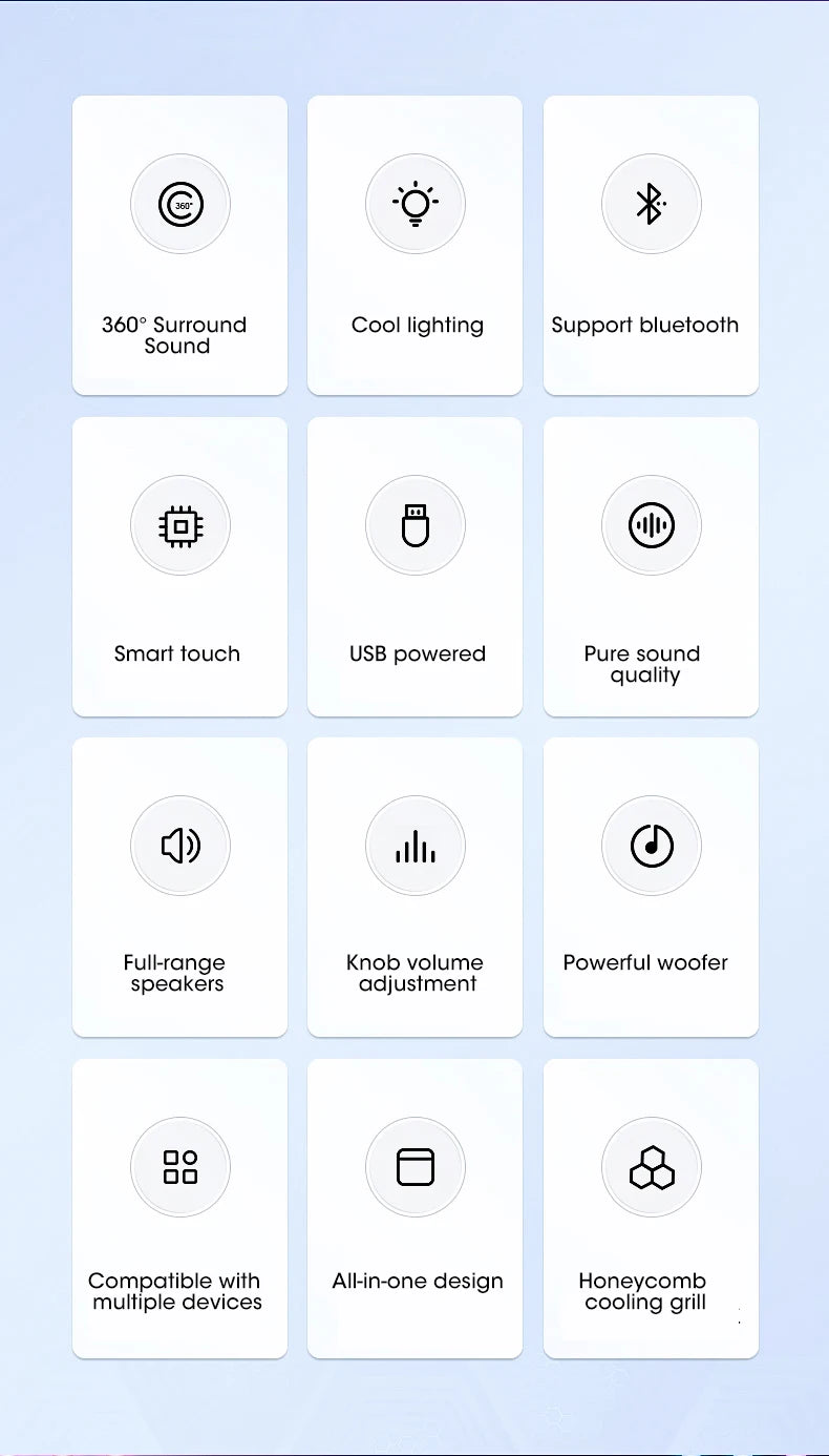 4D Bluetooth Soundbar Speaker with Subwoofer