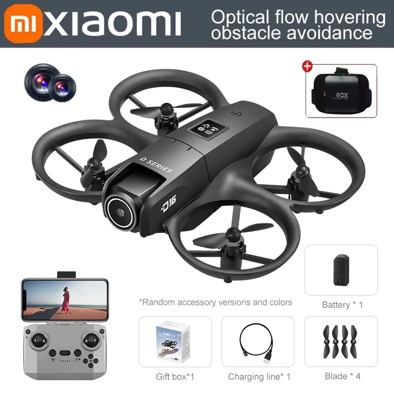 Xiaomi D16 Mini Drone – Dual 8K HD Camera, Obstacle Avoidance, 20000M Range UAV