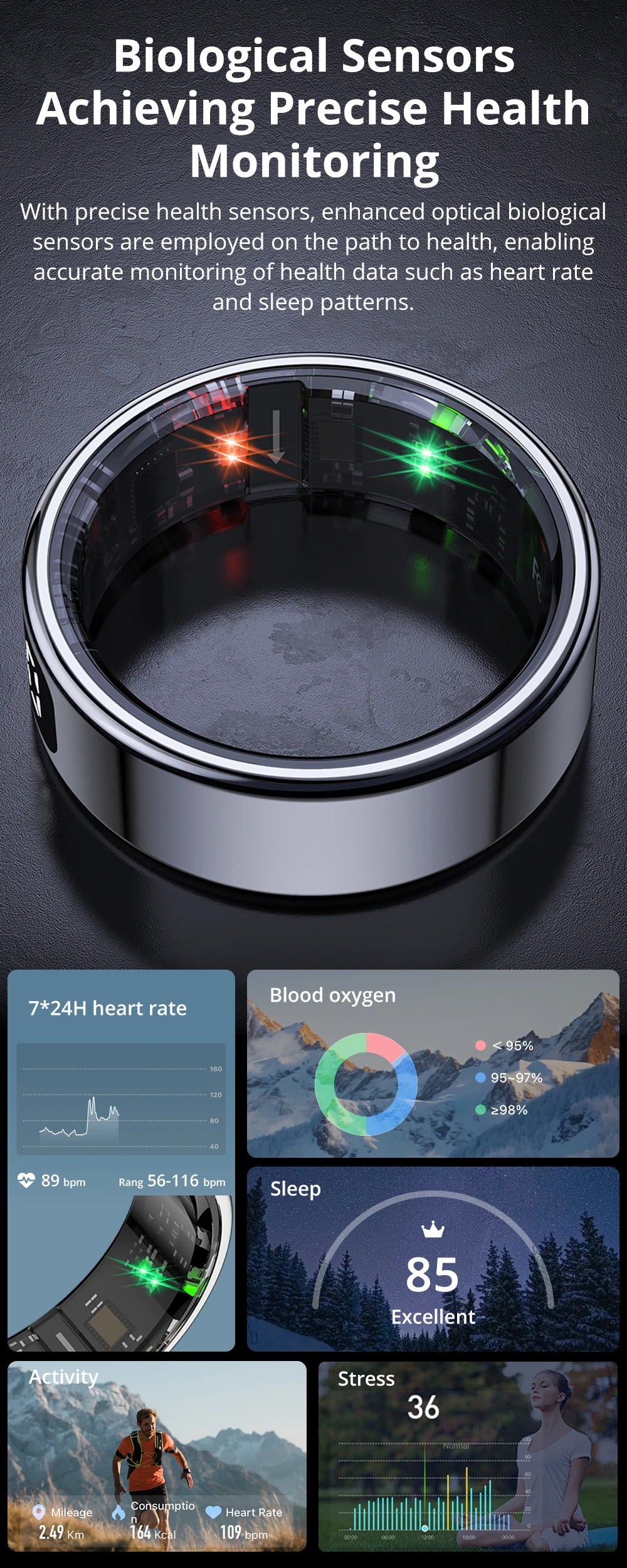 COLMI R12 Smart Ring 2025 with Display & Wireless Charging