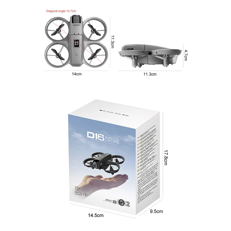 Xiaomi D16 Mini Drone – Dual 8K HD Camera, Obstacle Avoidance, 20000M Range UAV