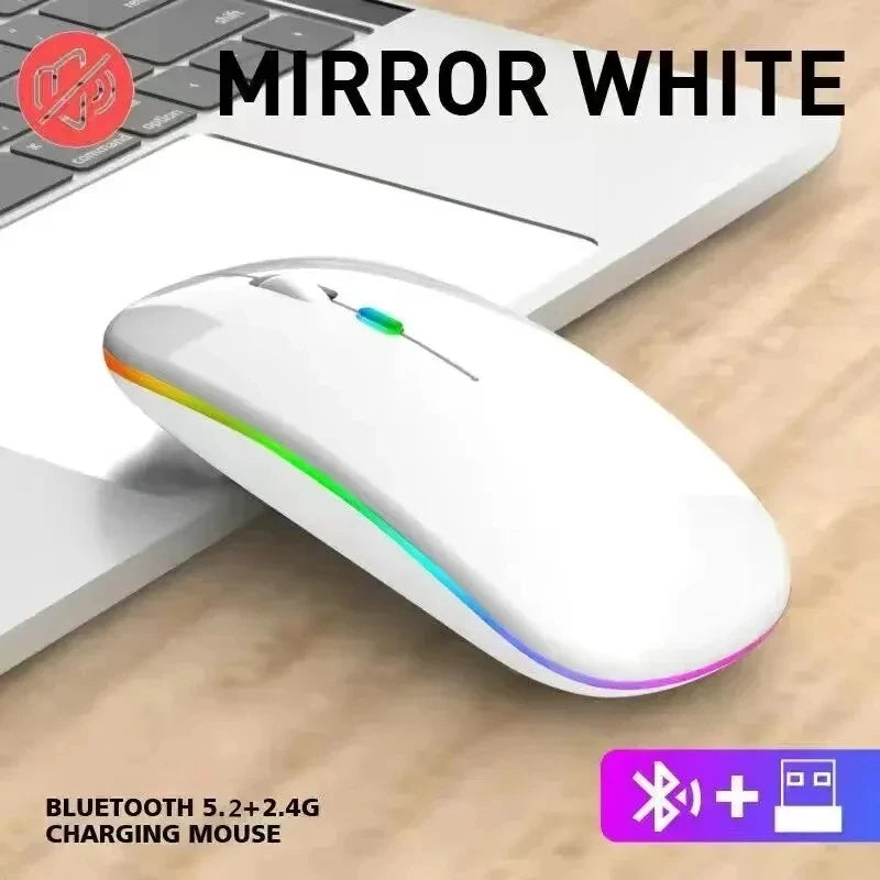 Rechargeable Dual-Mode Wireless Mouse with LED