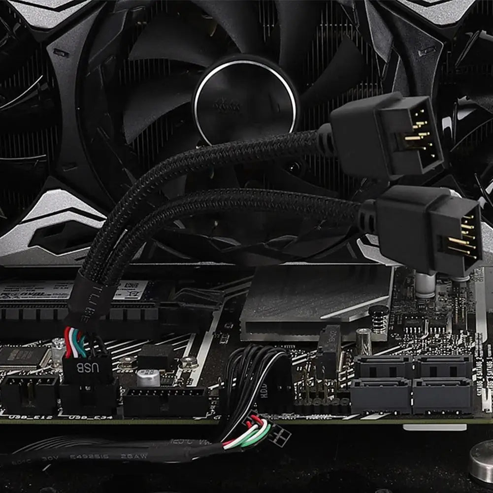 12cm USB Motherboard Extension Cable 9 Pin Y Splitter