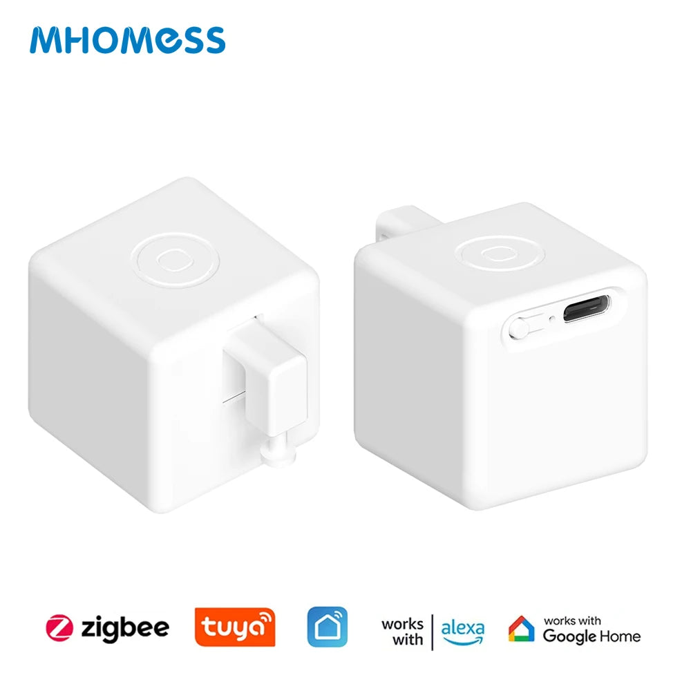 Tuya ZigBee Fingerbot Plus – Type-C Rechargeable Smart Button Pusher for Alexa & Google Home