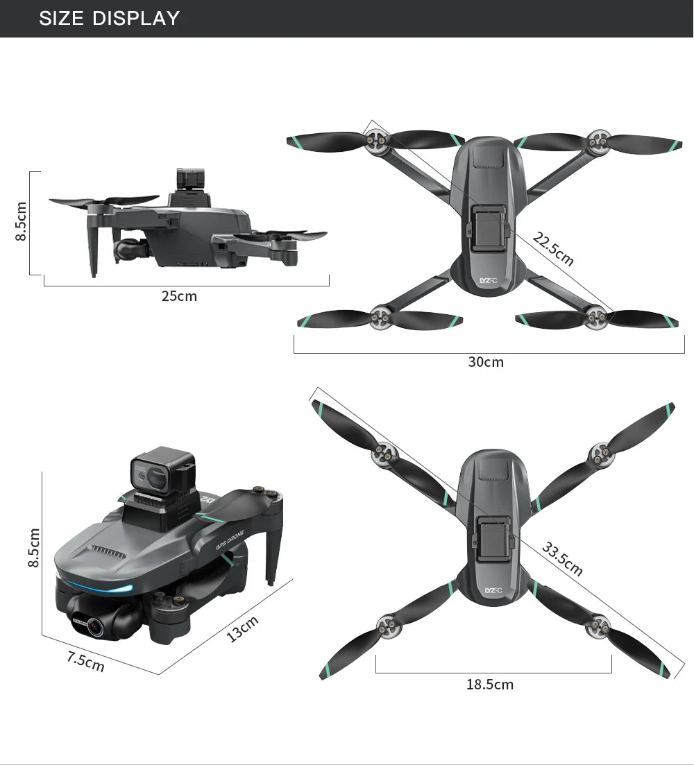 L200 Pro Max 4K GPS Drone with 2-Axis Gimbal