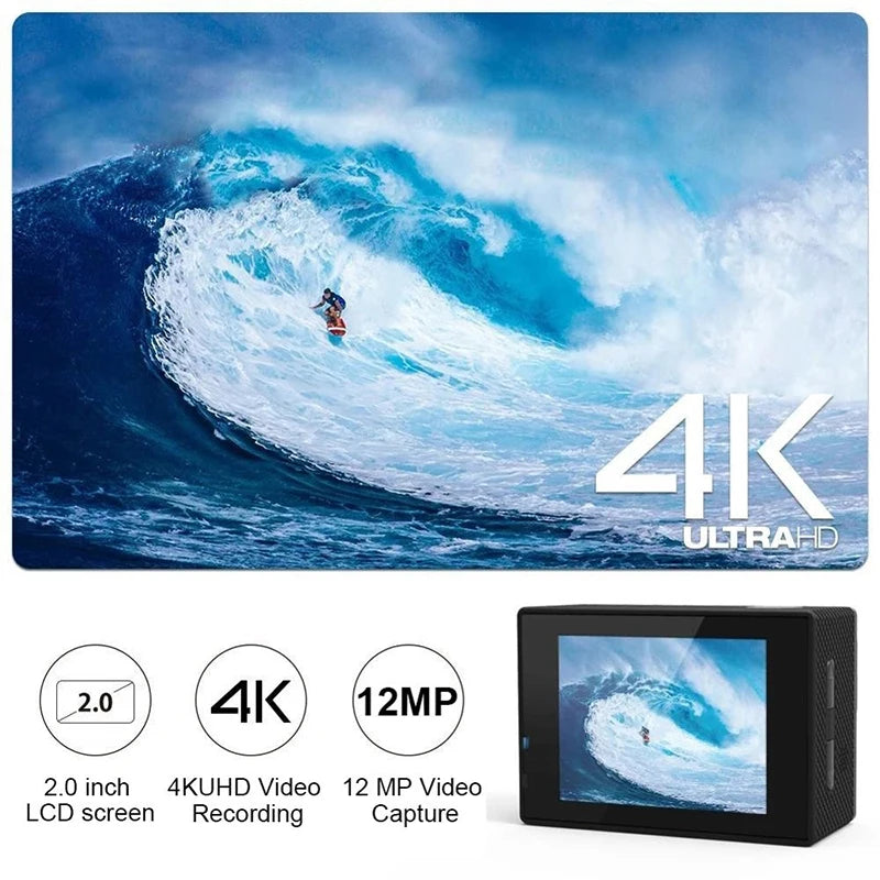 4K Ultra HD Action Camera Waterproof Sport Cam