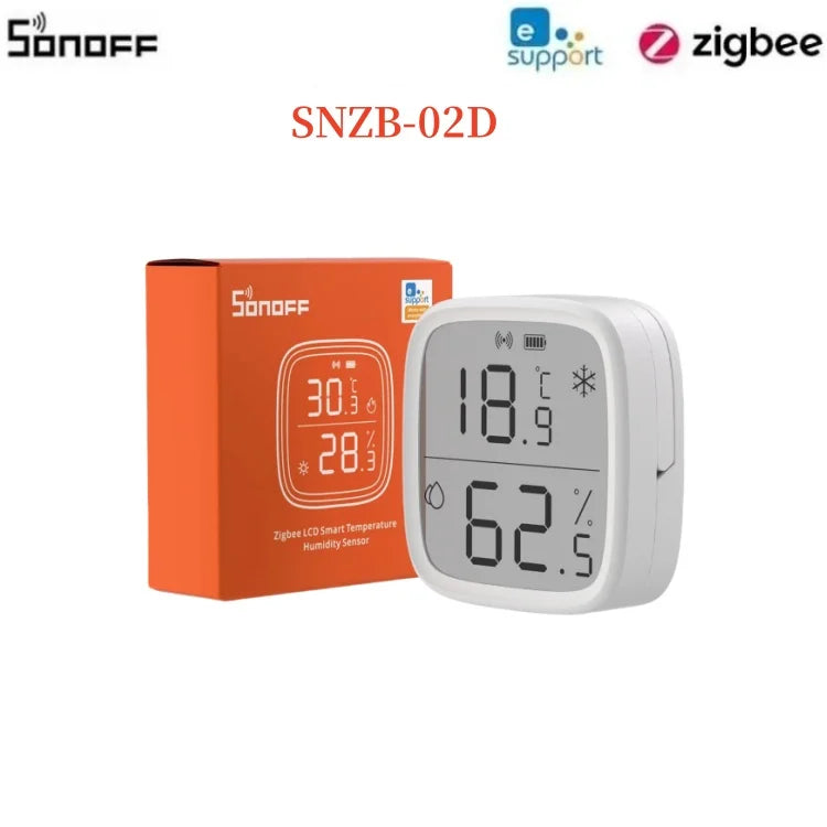 SONOFF SNZB-02D Zigbee Temperature & Humidity Sensor – LCD Display, Works with Alexa & Google Home