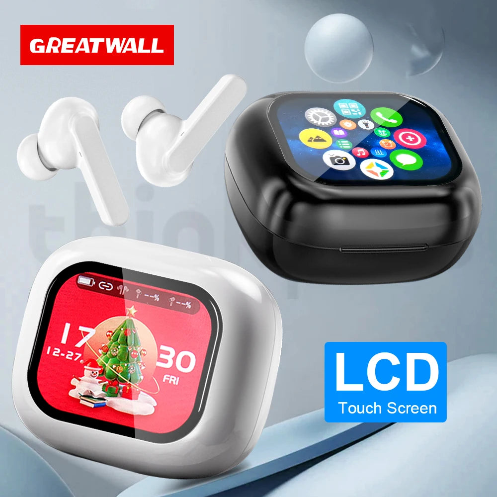 GREATWALL TWS Bluetooth Earbuds – LCD Touch Hi-Fi Stereo