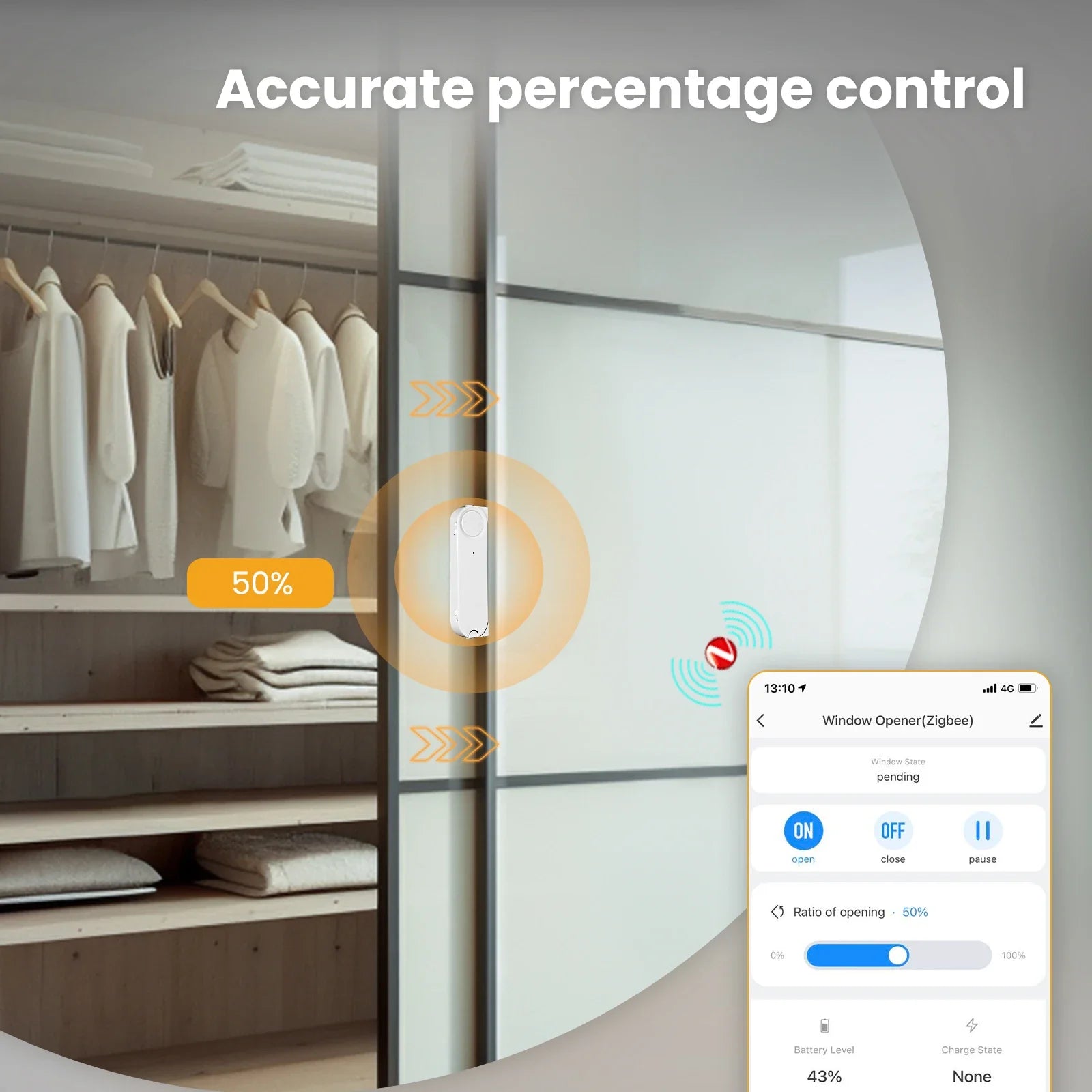 MOES Tuya ZigBee Smart Sliding Window Opener
