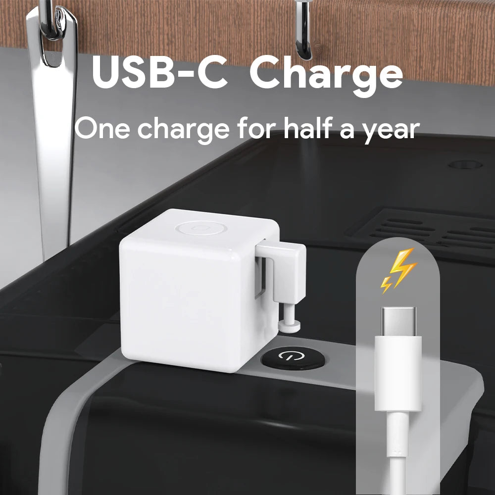 Tuya ZigBee Fingerbot Plus – Type-C Rechargeable Smart Button Pusher for Alexa & Google Home