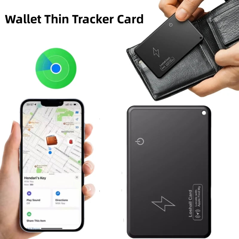 Wireless Wallet Tracker Card – GPS Locator with Apple Find My & Bluetooth