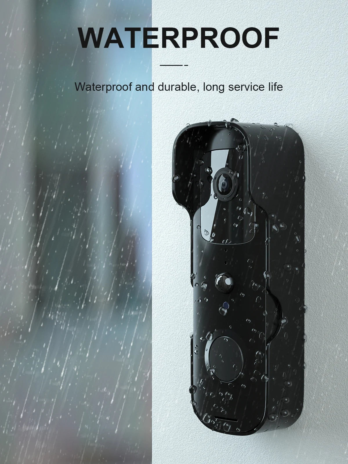 TuyaSmart 1080P WiFi Video Doorbell – Waterproof, Night Vision, Smart Intercom Camera
