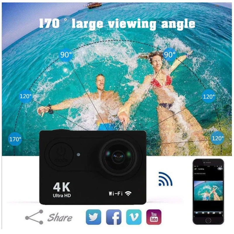 4K Ultra HD Action Camera Waterproof Sport Cam