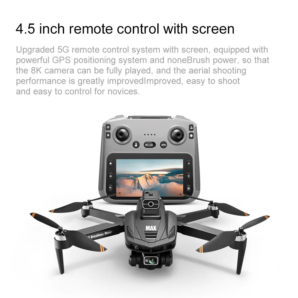V168 Max 8K GPS Drone – 5G WiFi Dual Camera, 5KM Range, Foldable Brushless Quadcopter