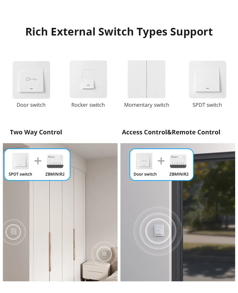 SONOFF ZBMINIR2 Zigbee Smart Switch with Remote Control