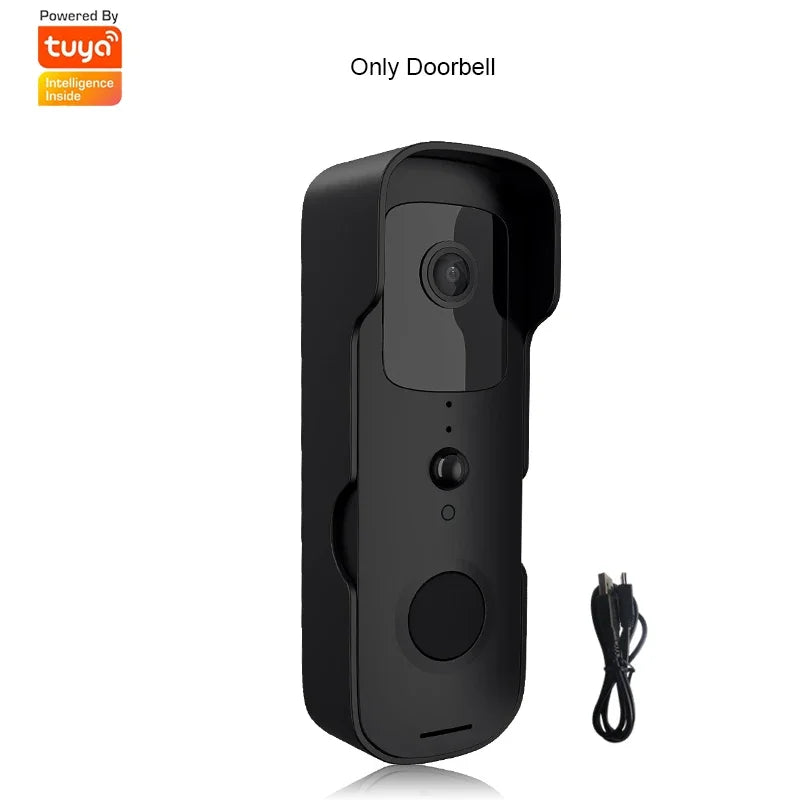 TuyaSmart 1080P WiFi Video Doorbell – Waterproof, Night Vision, Smart Intercom Camera