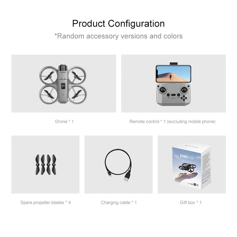 Xiaomi D16 Mini Drone – Dual 8K HD Camera, Obstacle Avoidance, 20000M Range UAV