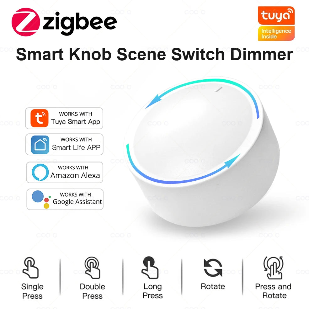Tuya ZigBee Smart Knob Switch Wireless Dimmer