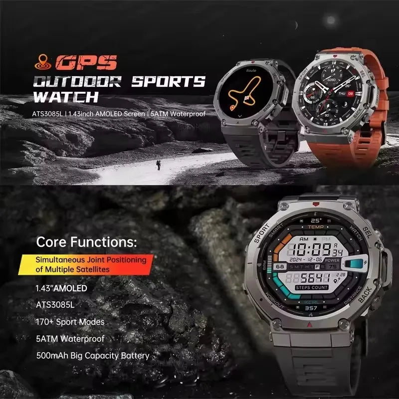 T-Rex 3 Ultra GPS Smartwatch 5ATM Waterproof
