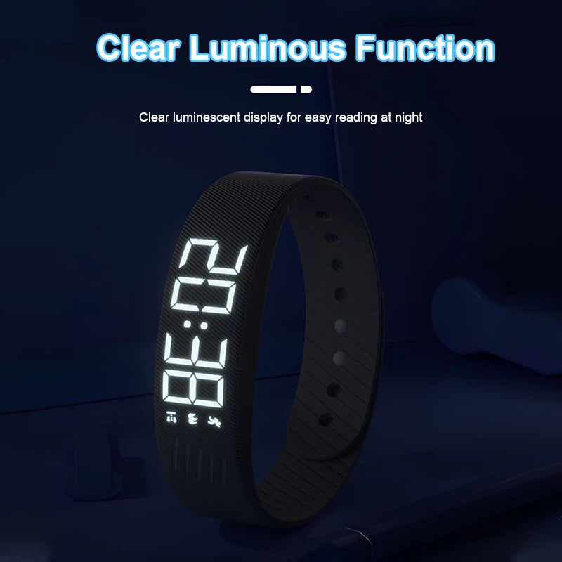 LED Digital Smart Bracelet with Pedometer & Alarm