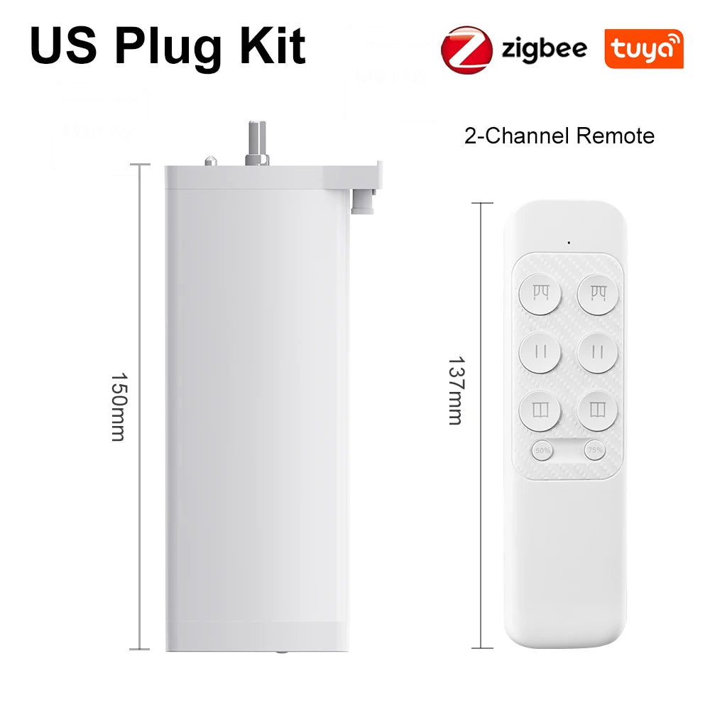 Tuya ZigBee/WiFi Smart Curtain Motor 155MM