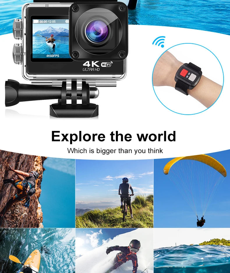 4K Ultra HD Action Camera Waterproof Sport Cam