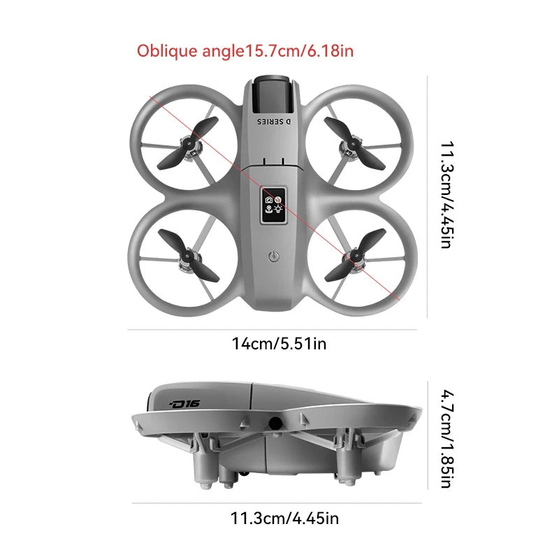 Xiaomi D16 Mini Drone – Dual 8K HD Camera, Obstacle Avoidance, 20000M Range UAV