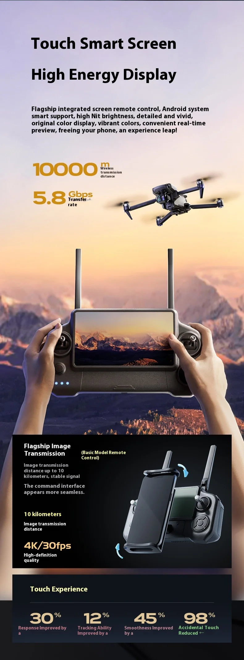 P7 Max 3-Axis Gimbal 5G FPV Drone with Obstacle Avoidance