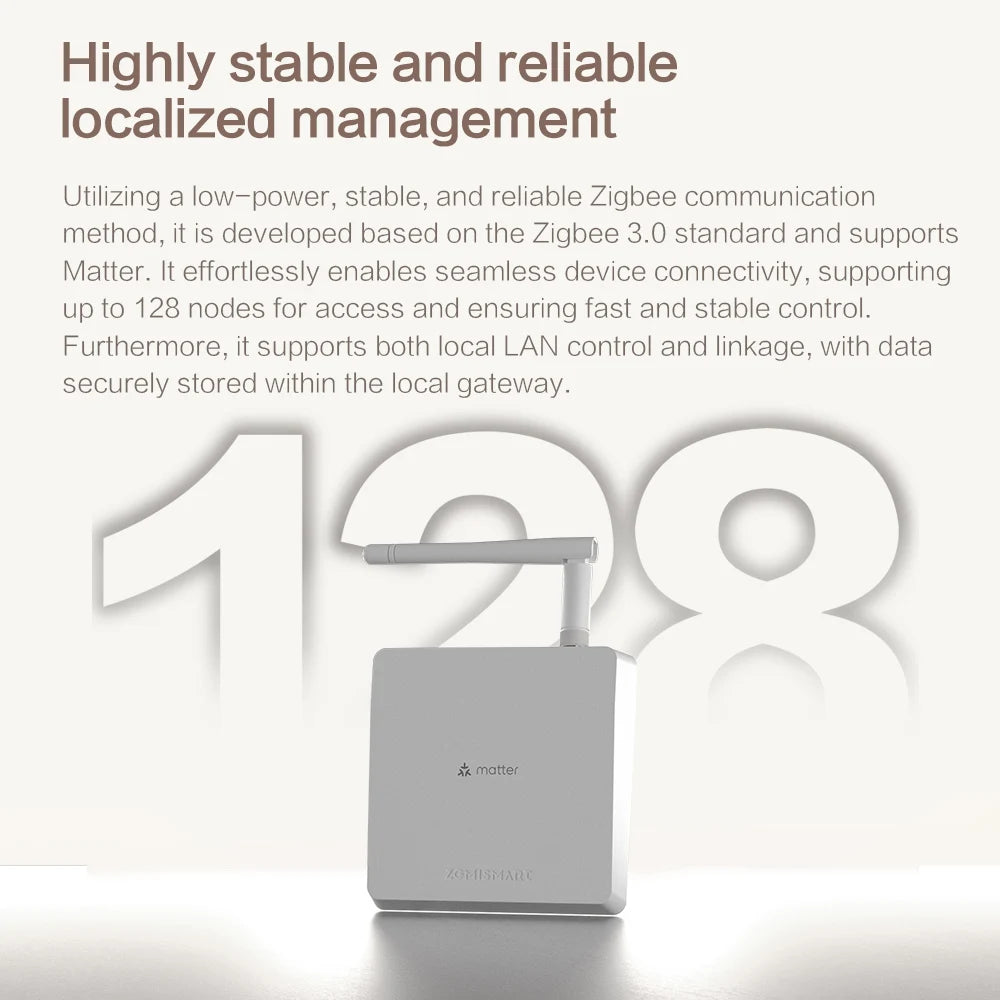 Zemismart Matter Zigbee Hub Smart Home Gateway