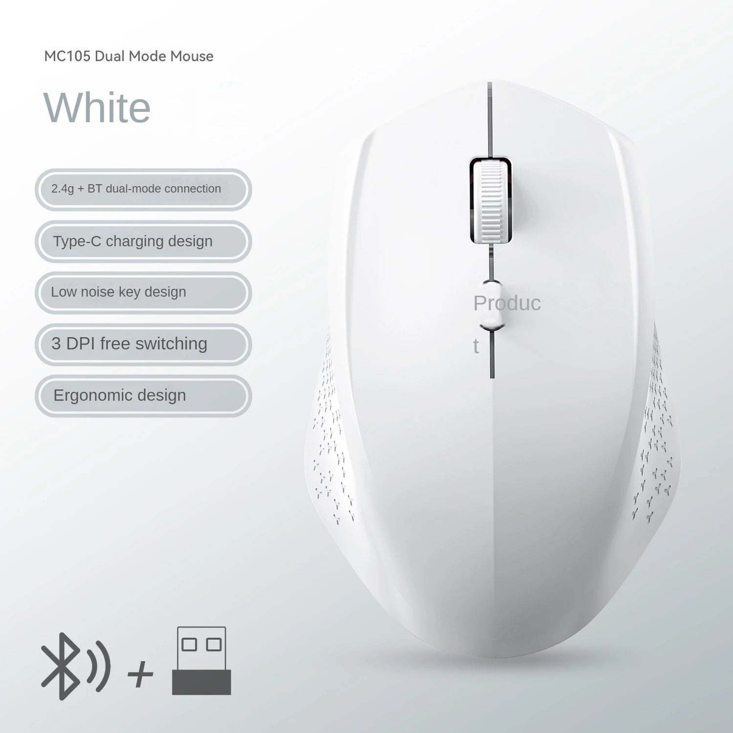 Bluetooth 5.2 Dual-Mode Wireless Mouse