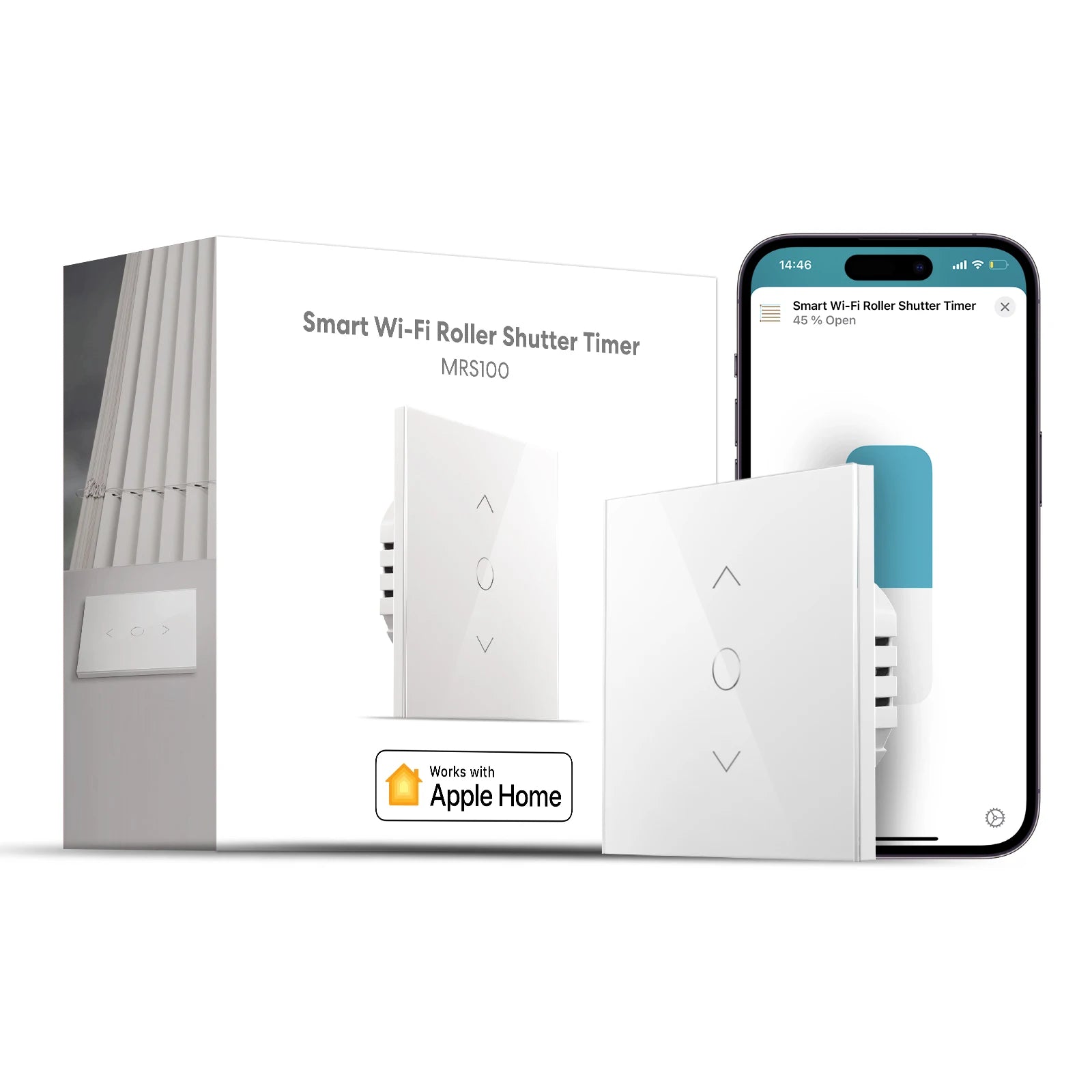 Meross HomeKit Smart Roller Shutter Switch – WiFi Curtain & Blind Motor Controller for Siri, Alexa, Google Home