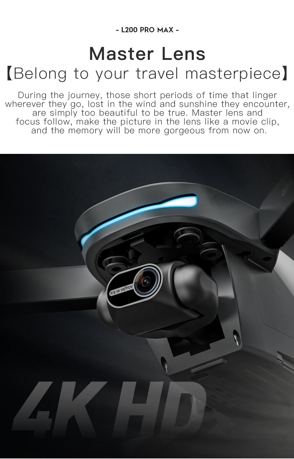 L200 Pro Max 4K GPS Drone with 2-Axis Gimbal