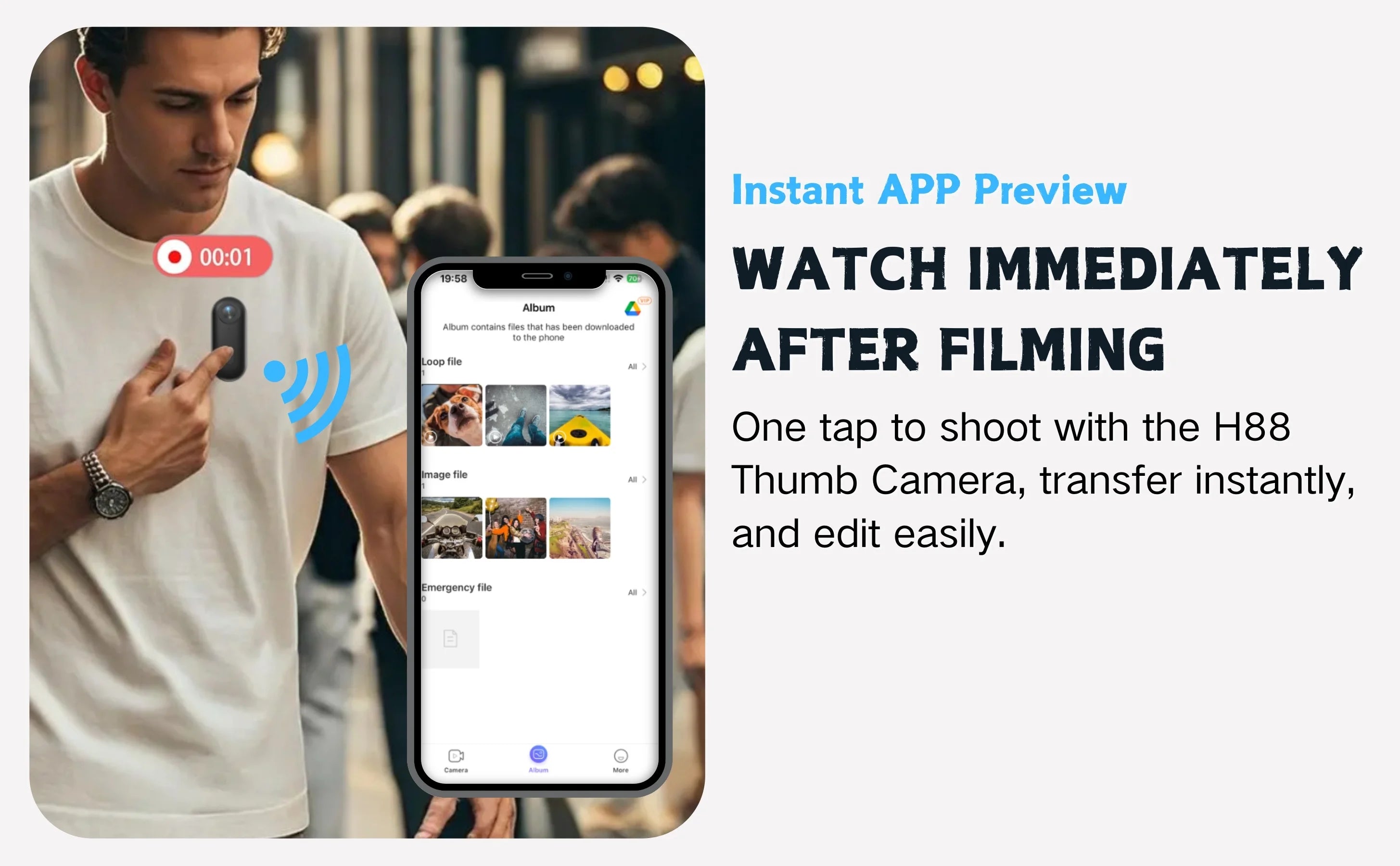 4K Mini Sports Action Camera for Helmet & Bike