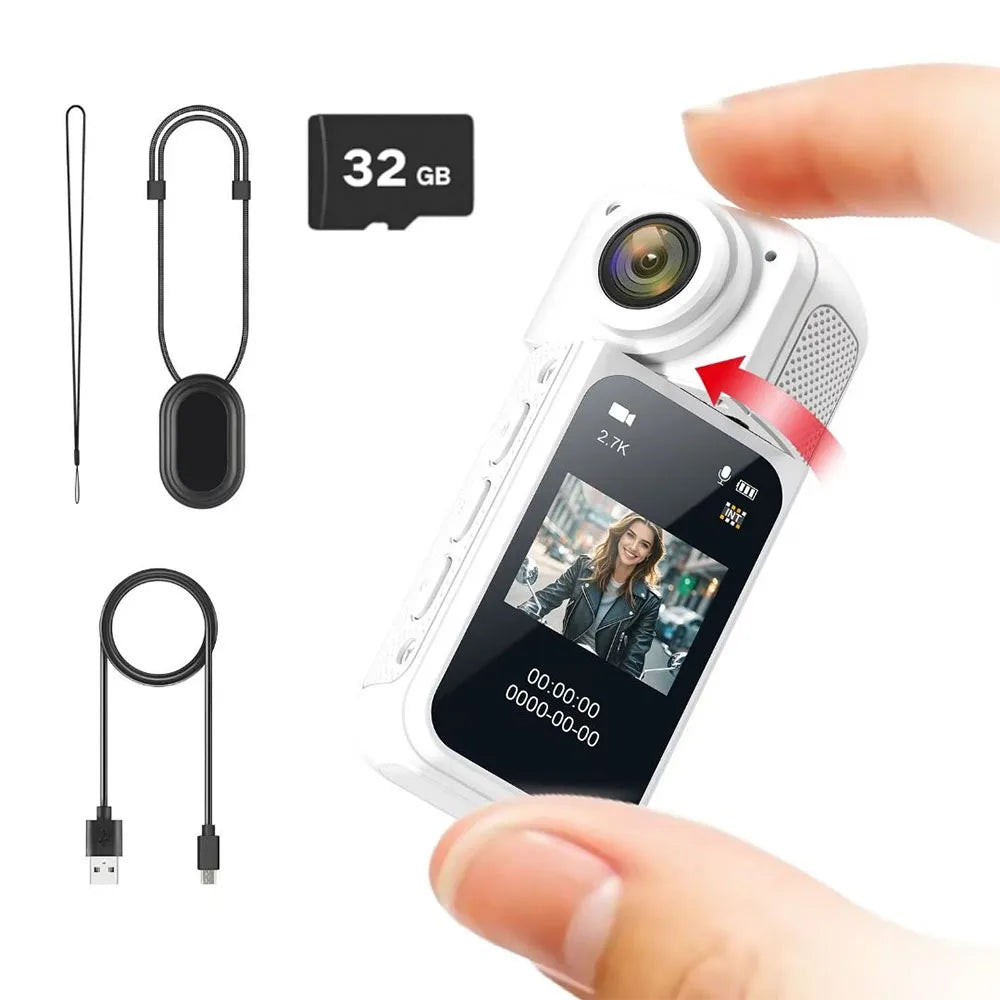 AMORUS Mini 2.7K Thumb Action Camera