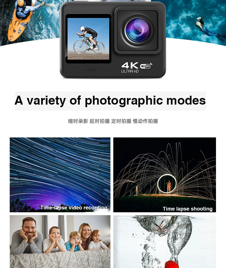 4K Ultra HD Action Camera Waterproof Sport Cam