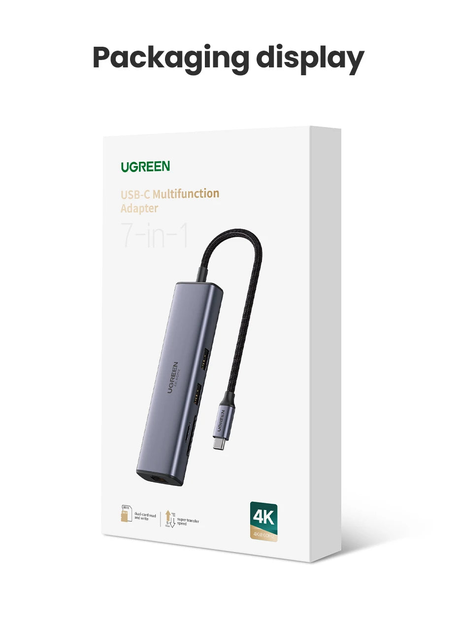 UGREEN 7-in-1 USB-C Hub Docking Station