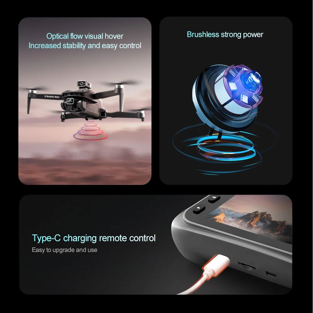 V168 Max 8K GPS Drone – 5G WiFi Dual Camera, 5KM Range, Foldable Brushless Quadcopter