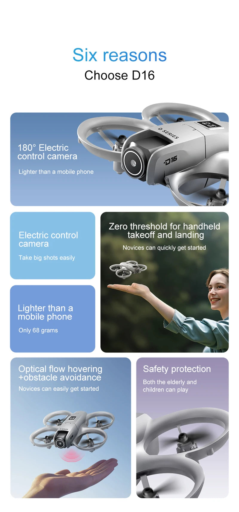 Xiaomi D16 Mini Drone – Dual 8K HD Camera, Obstacle Avoidance, 20000M Range UAV