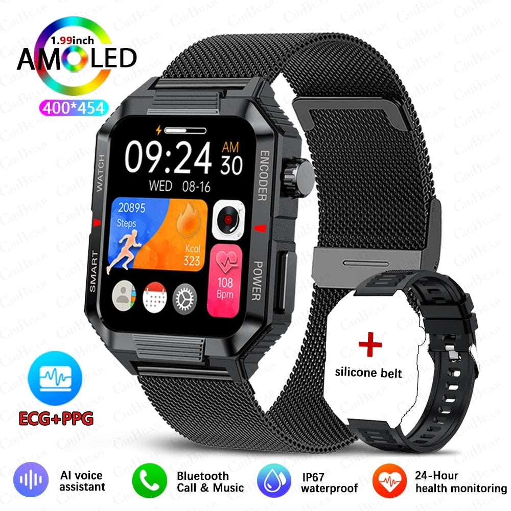 Men’s NFC GPS Smartwatch – 1.99" HD Screen, Bluetooth Calling, 120+ Sports Modes