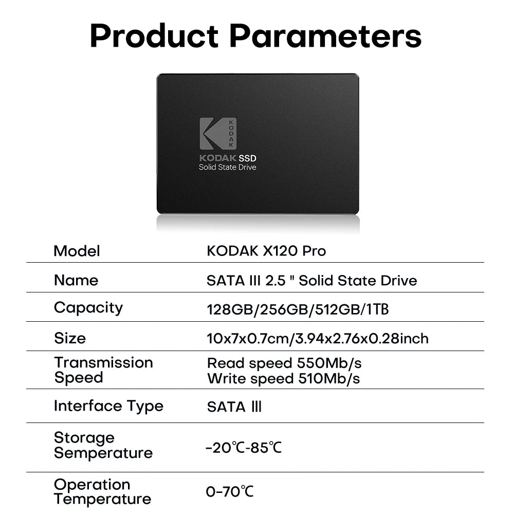 Kodak X120 PRO SATA SSD Internal Drive