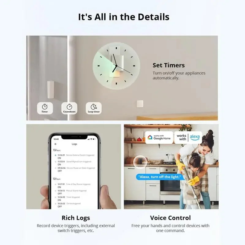 SONOFF MINIR4M Matter Smart Switch – Compact WiFi Module for Alexa, Google Home & SmartThings