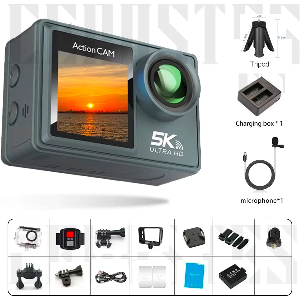 5K 4K Action Camera with WiFi & Stabilizer