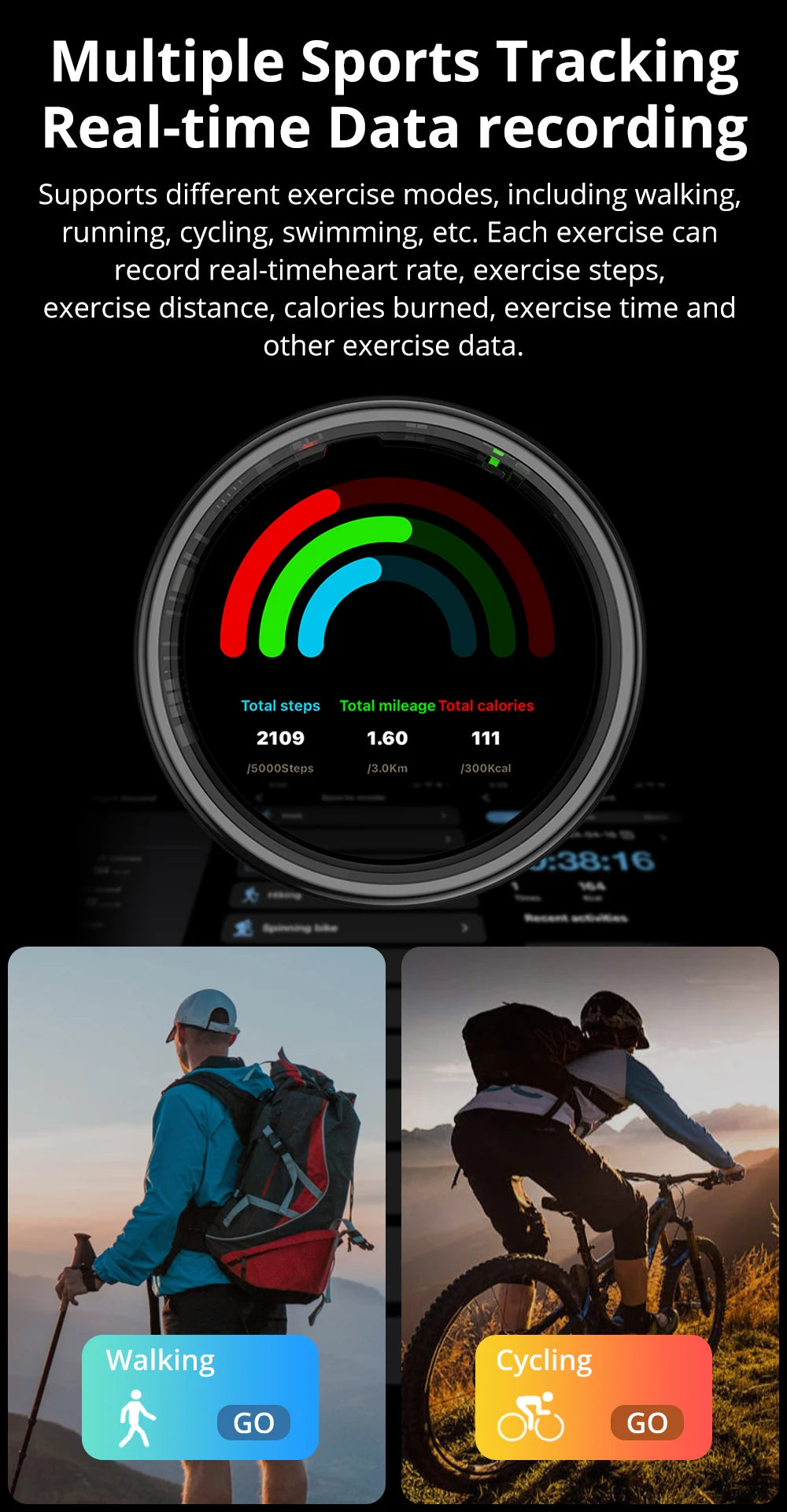COLMI R12 Smart Ring 2025 with Display & Wireless Charging
