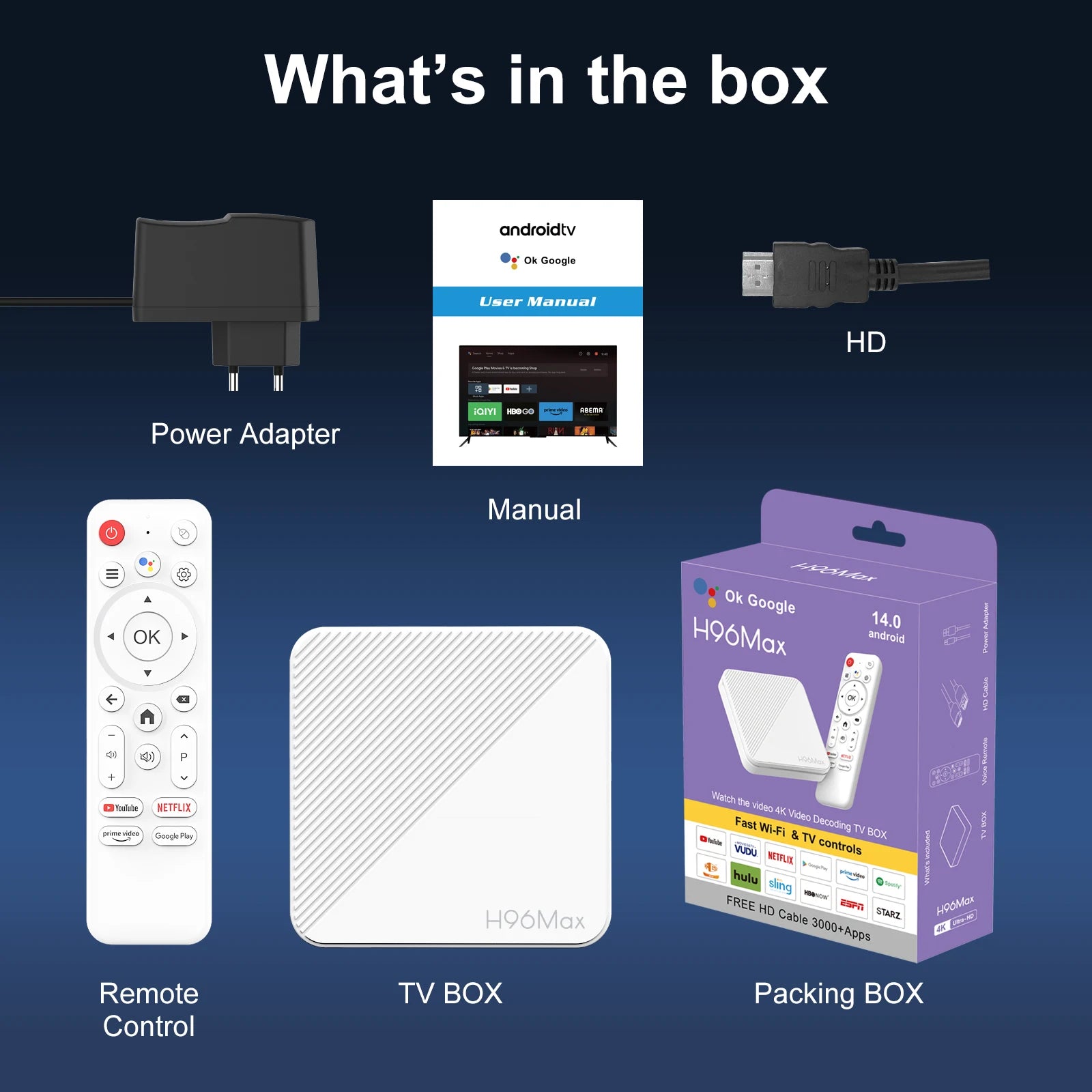 H96 Max H313 Smart TV Box – Android 14, WiFi 6, 4K UHD