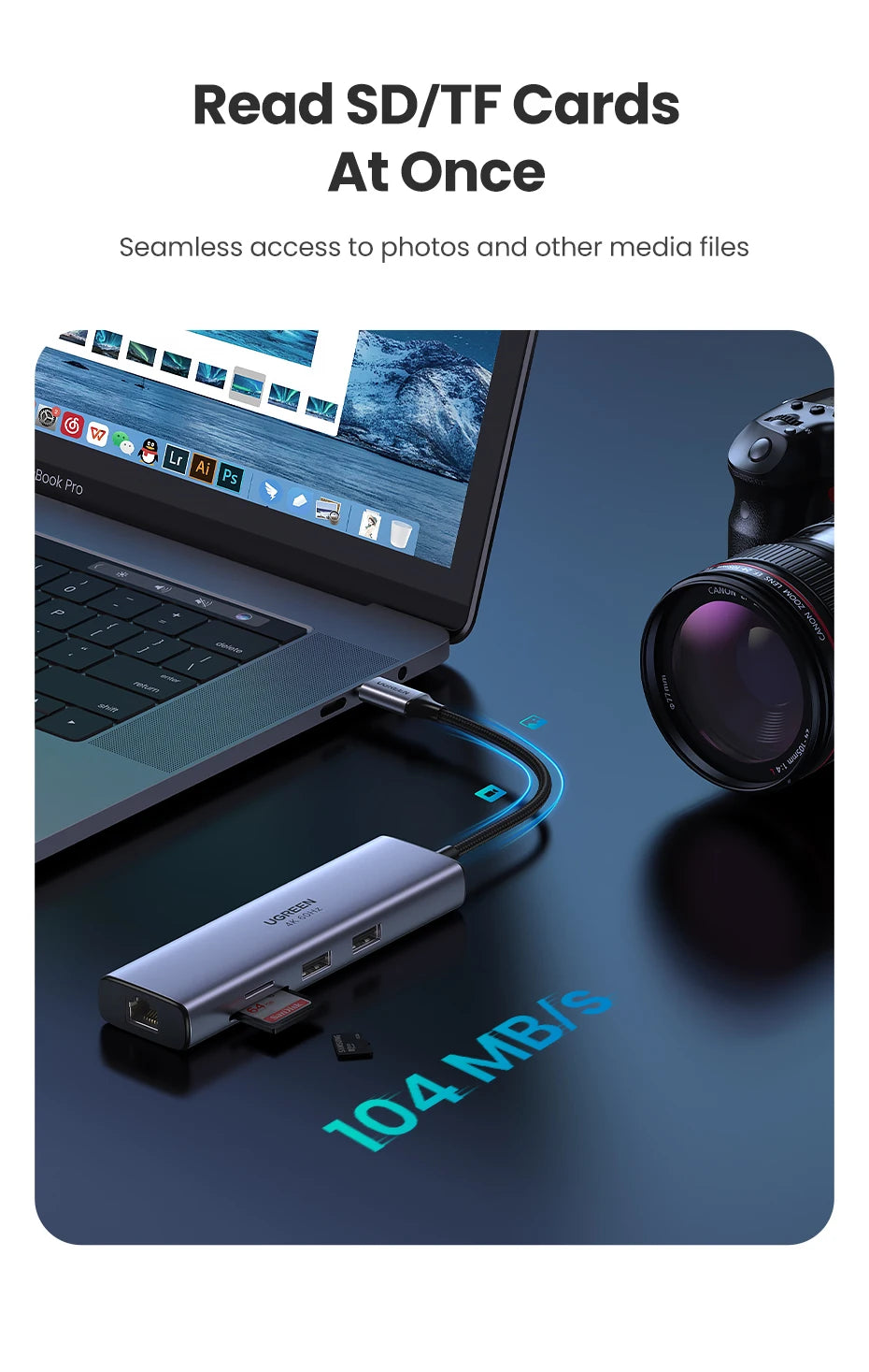 UGREEN 7-in-1 USB-C Hub Docking Station